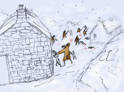 Redcoats massacred the MacDonalds who had been providing them with food and shelter.