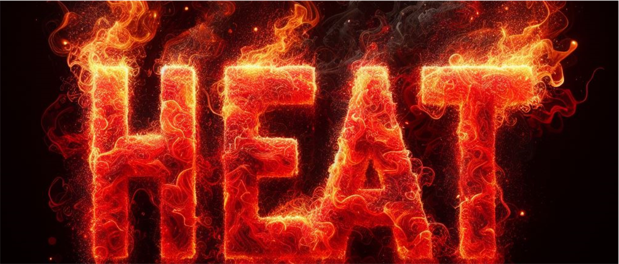HEAT - flaming word