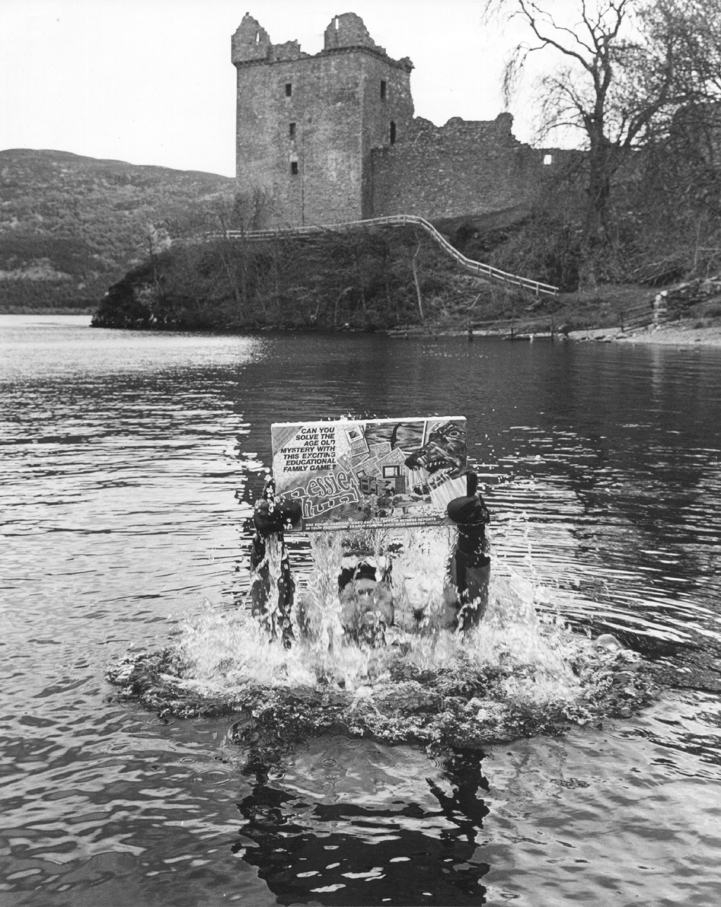 Gordon Menzies with Nessie Hunt at Urquhart Castle